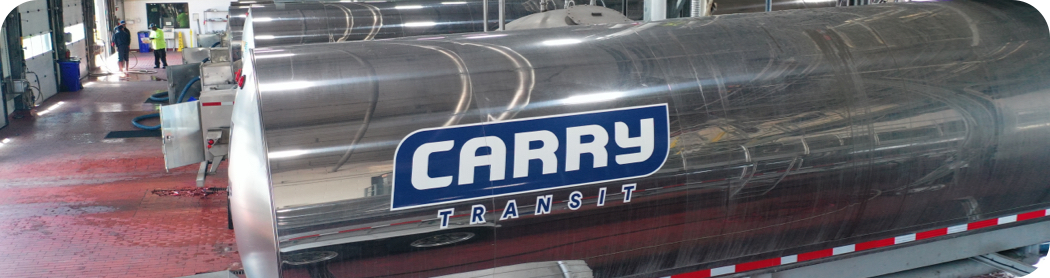 Top view of liquid bulk truck